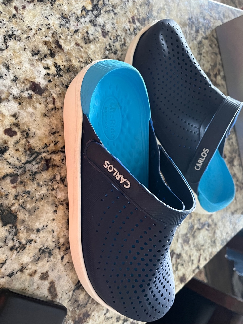 Unisex Navy and Blue Slip-On Carlos Clog